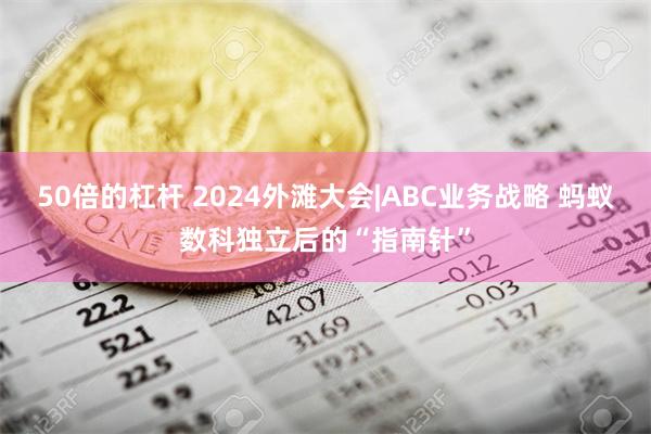 50倍的杠杆 2024外滩大会|ABC业务战略 蚂蚁数科独立后的“指南针”