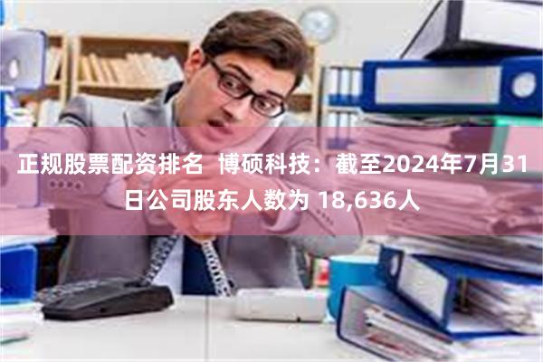 正规股票配资排名  博硕科技：截至2024年7月31日公司股东人数为 18,636人