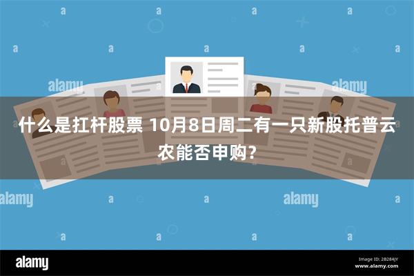 什么是扛杆股票 10月8日周二有一只新股托普云农能否申购？