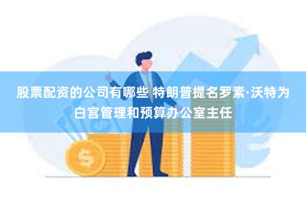 股票配资的公司有哪些 特朗普提名罗素·沃特为白宫管理和预算办公室主任