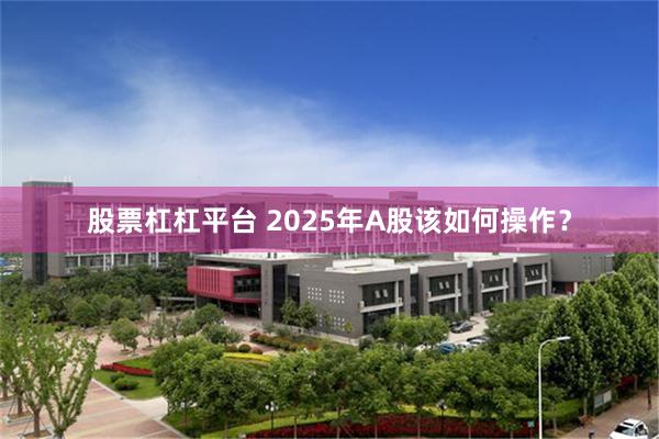 股票杠杠平台 2025年A股该如何操作？